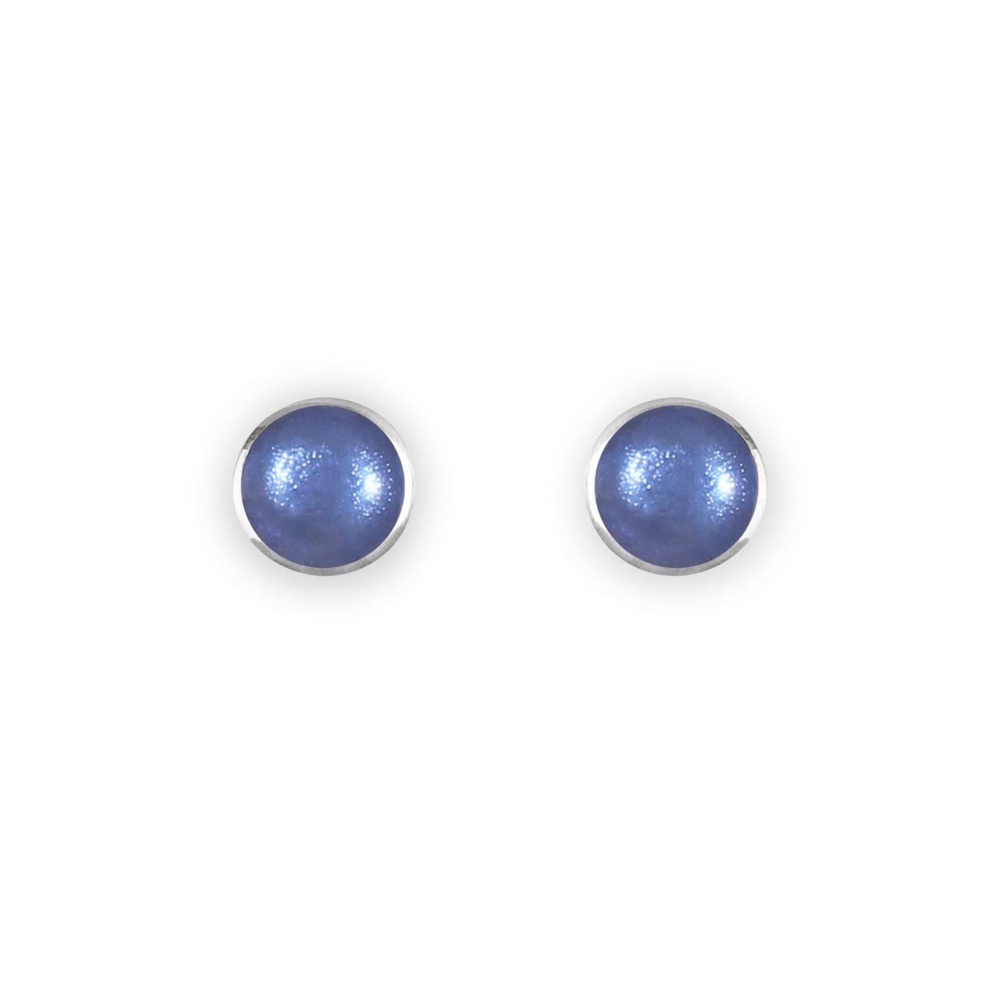 Lupin Organic Circles Shiny Small Stud Earrings | The Jewellery Stop