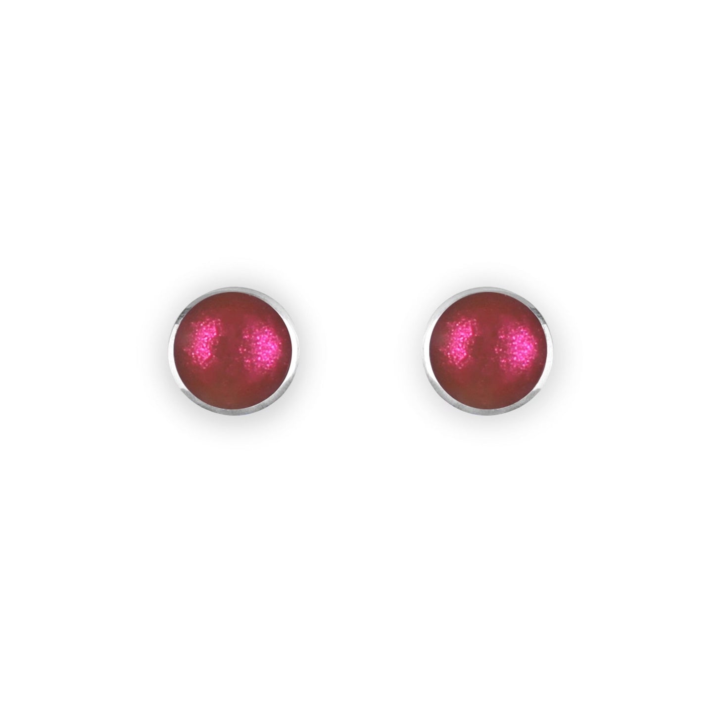 Sherbet Organic Circles Shiny Small Stud Earrings | The Jewellery Stop