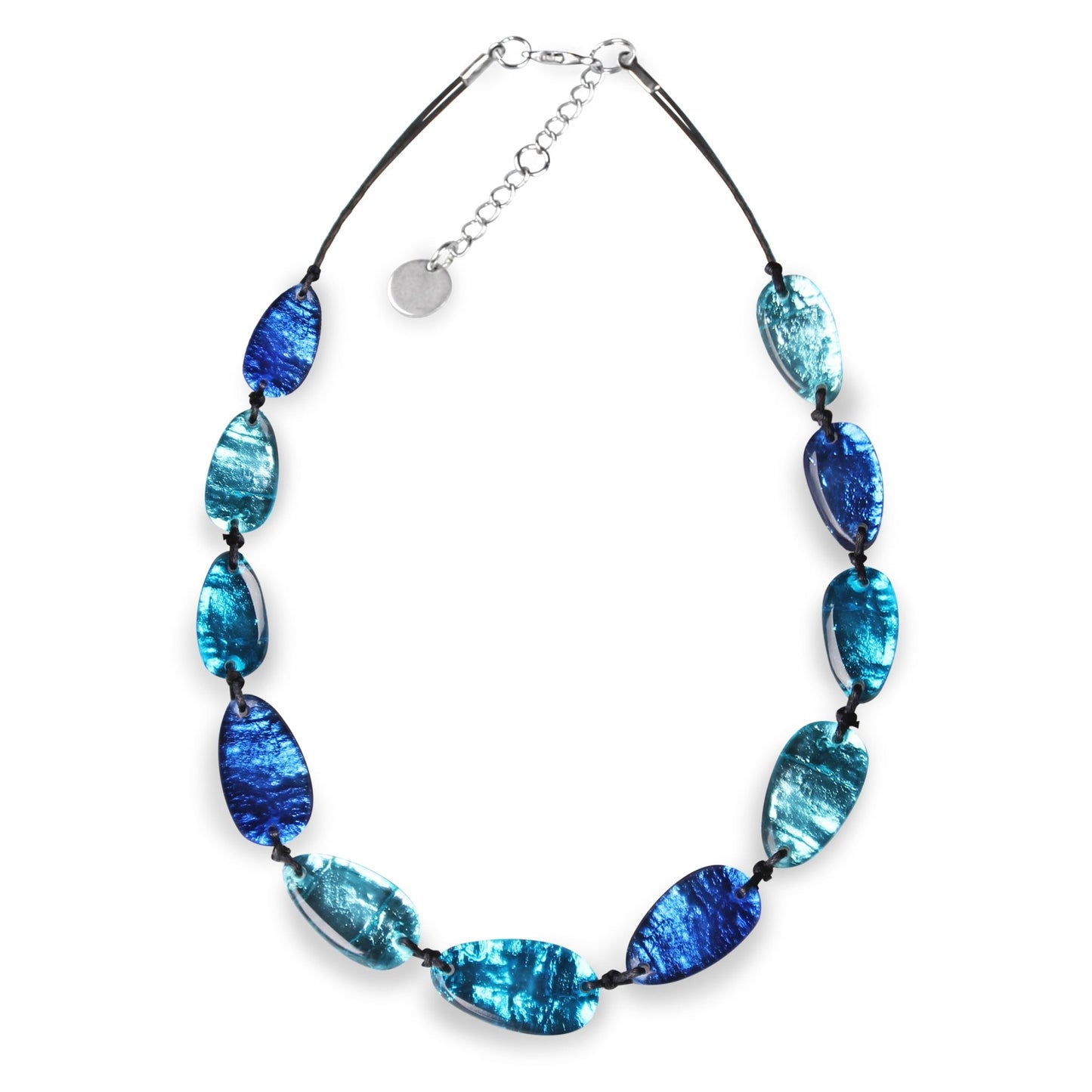 Turquoise Aztec Nuggets Double Shiny & Matte back Necklace | The Jewellery Stop