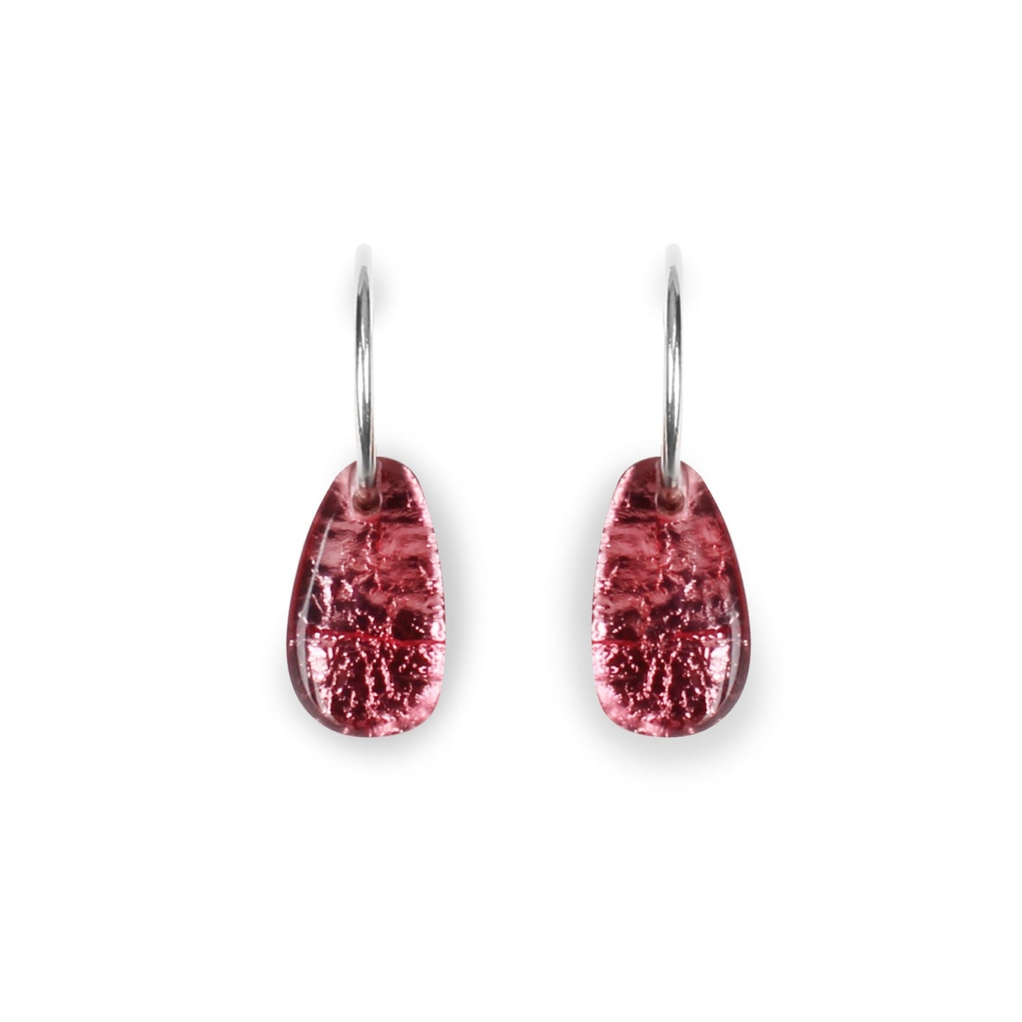 Coral Aztec Nuggets Shiny Creole Earrings | The Jewellery Stop
