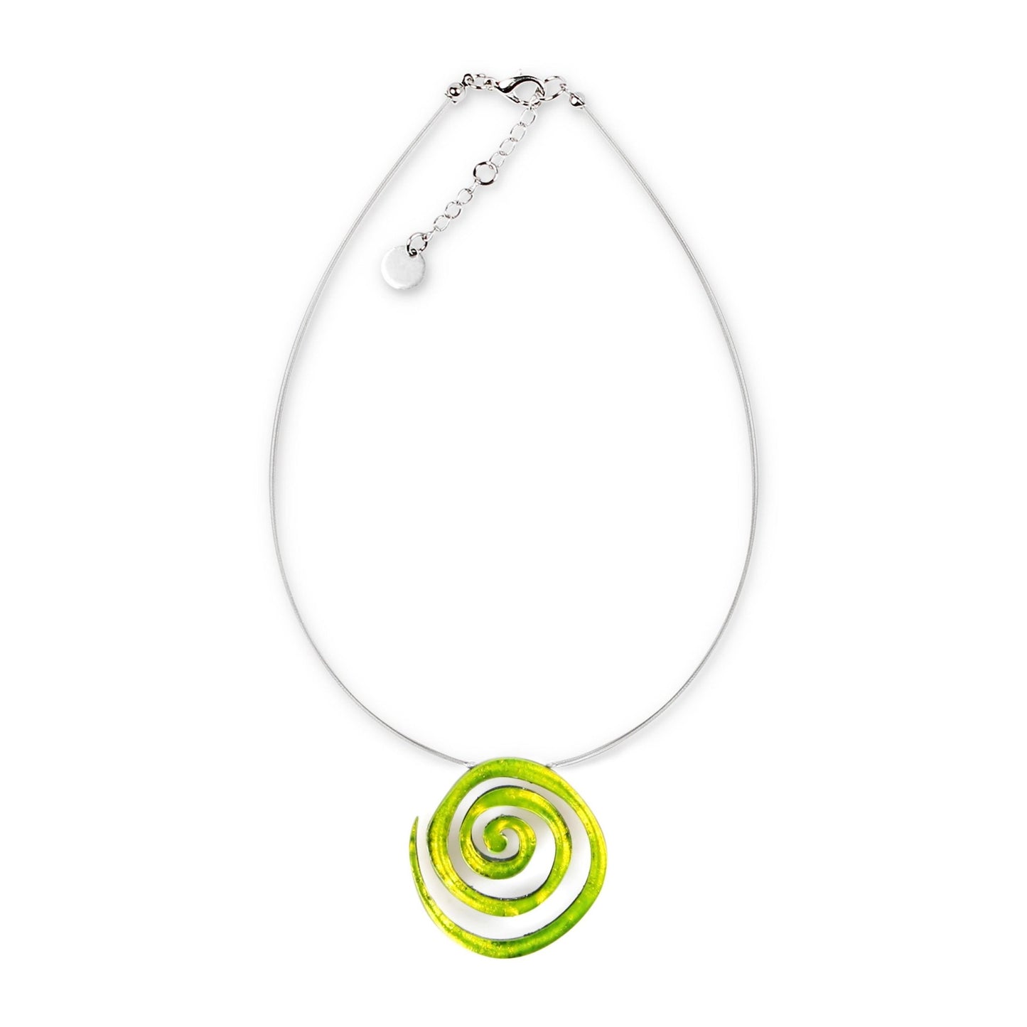 Lime Spirals Shiny Pendant | The Jewellery Stop