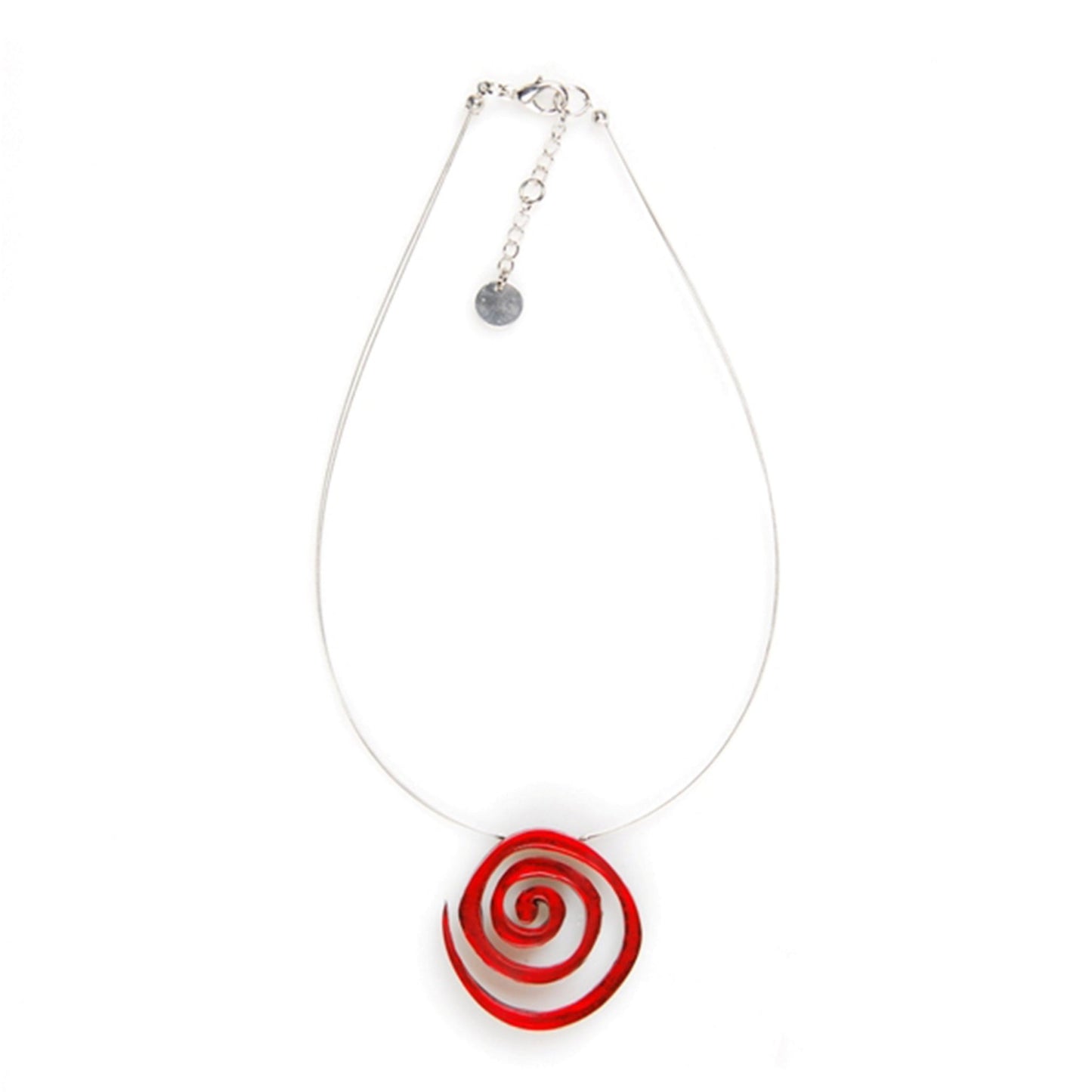 Red Spirals Shiny Pendant | The Jewellery Stop