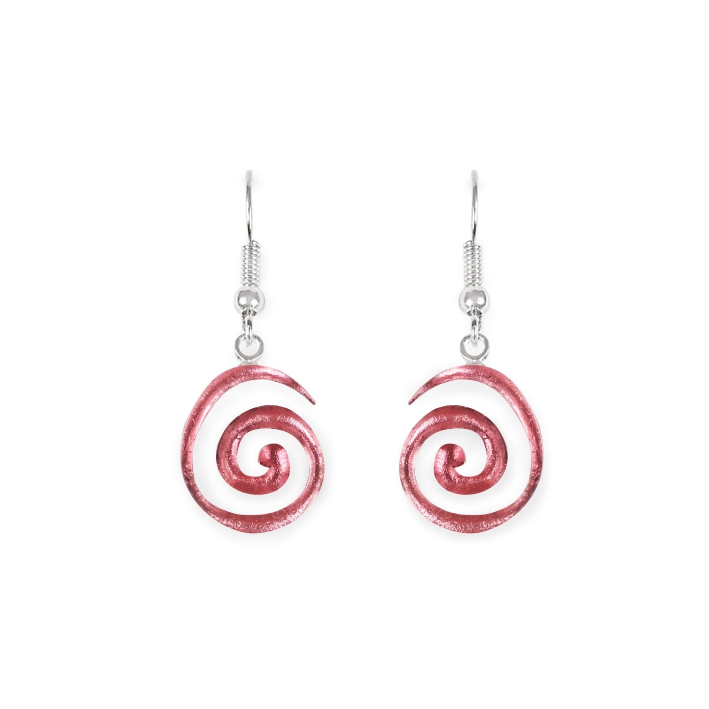 Bubble Gum Spirals Shiny Fish Hook Earrings | The Jewellery Stop