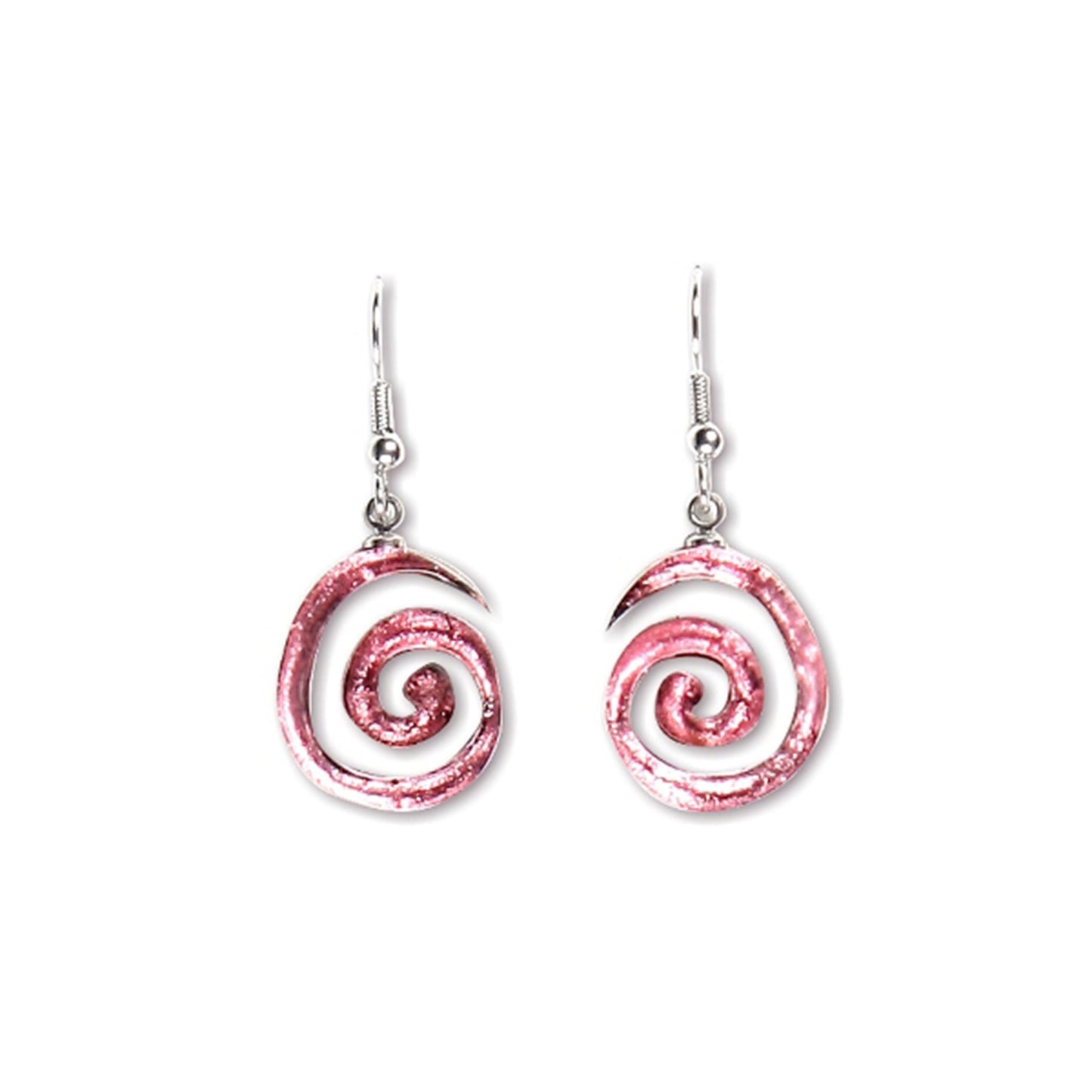 Candy Spirals Shiny Fish Hook Earrings | The Jewellery Stop