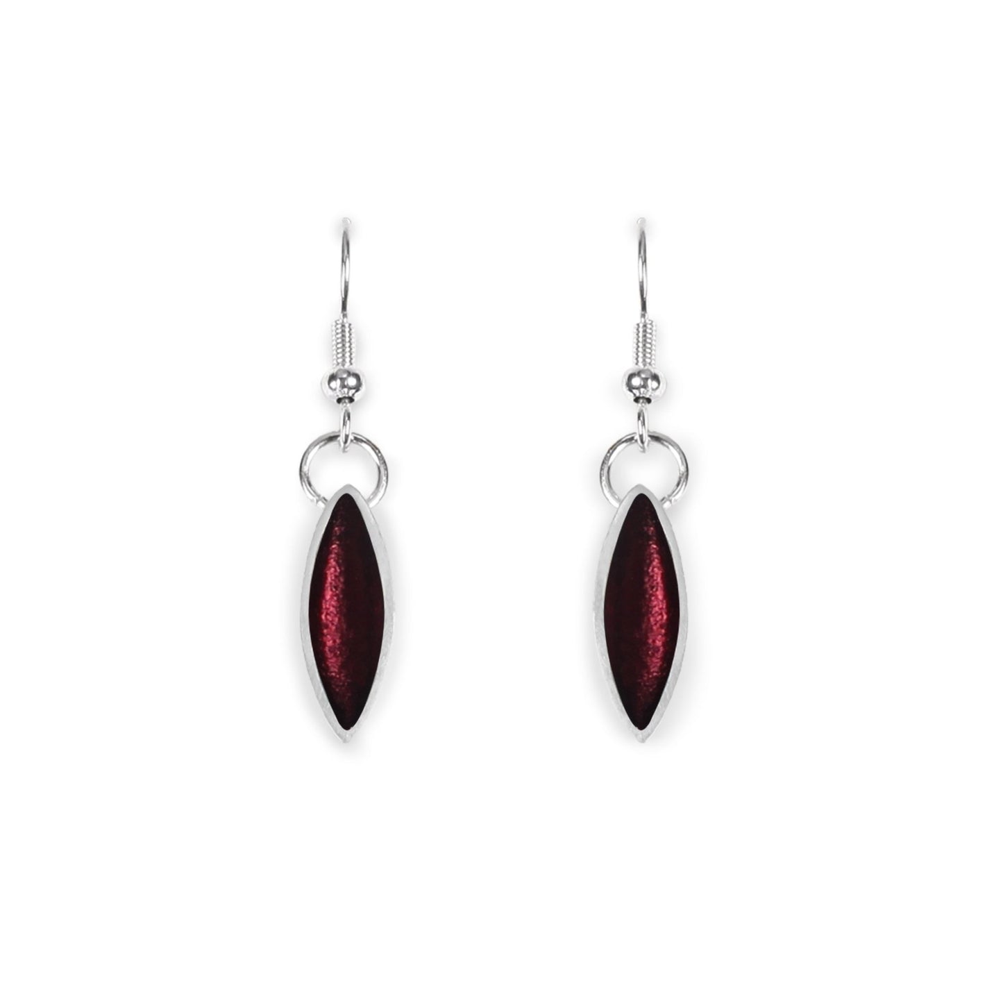 Cassis Bamboo Shoot Shiny Fish Hook Earrings | The Jewellery Stop