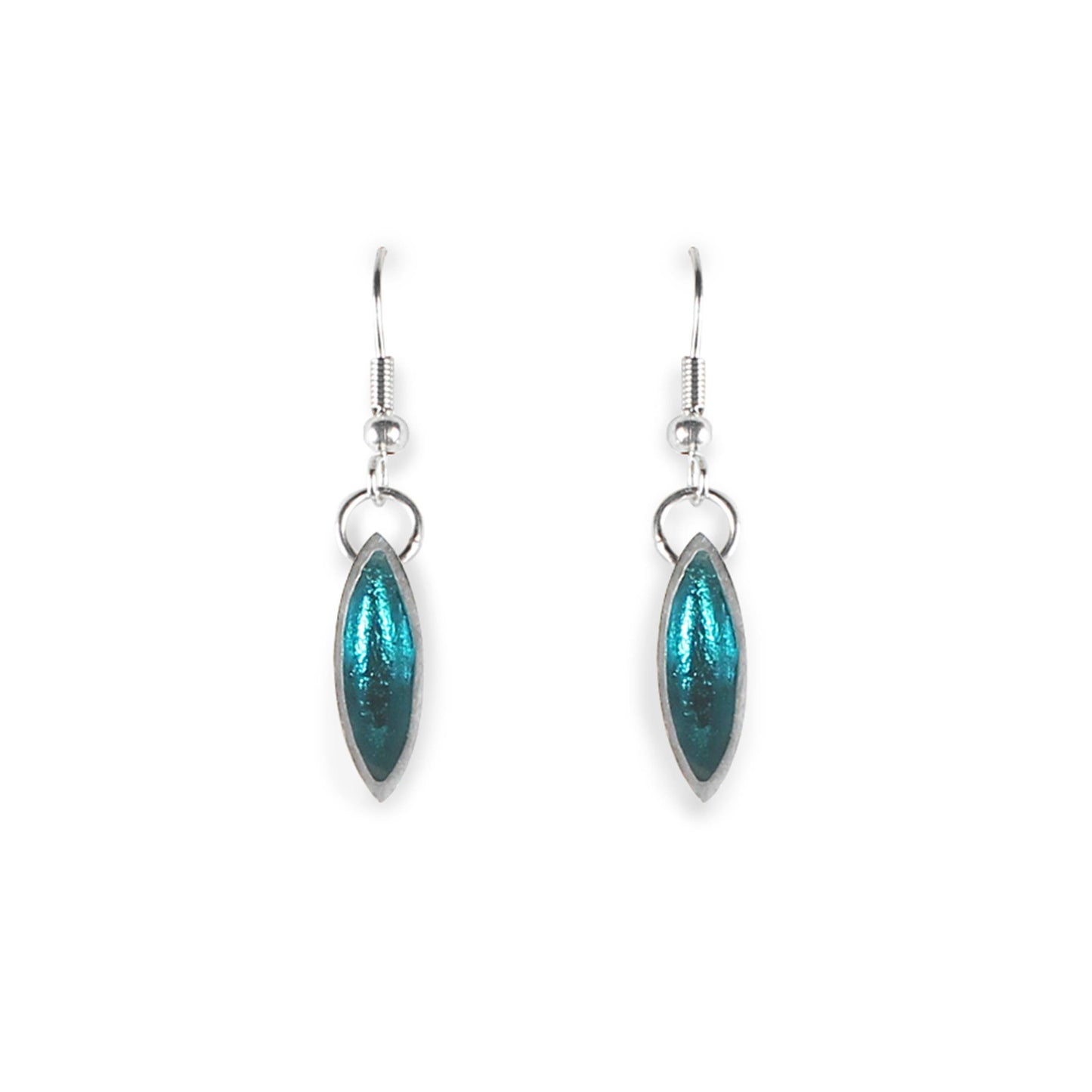 Riviera Bamboo Shoot Shiny Fish Hook Earrings | The Jewellery Stop