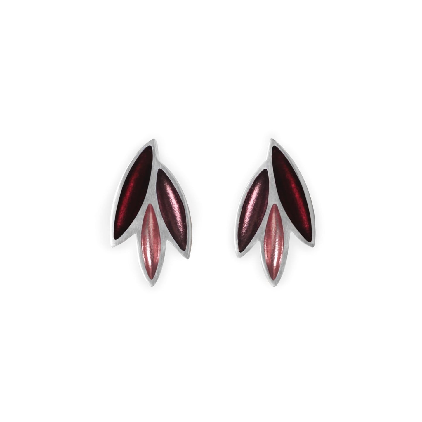 Cassis Bamboo Shoot Shiny Clip Earrings | The Jewellery Stop