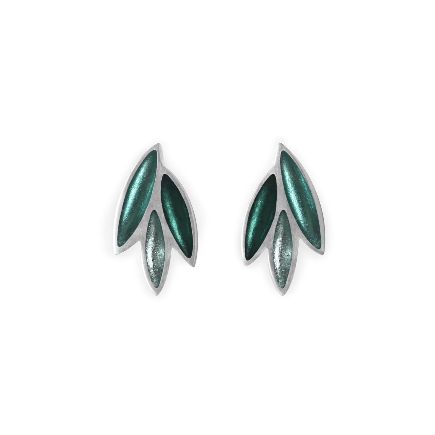 Mint Bamboo Shoot Shiny Clip Earrings | The Jewellery Stop
