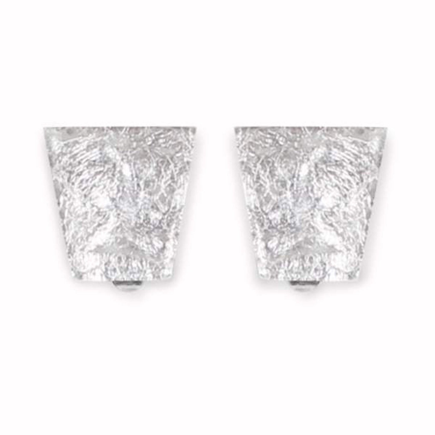 Silver Aztec Shiny Clip Earrings | The Jewellery Stop