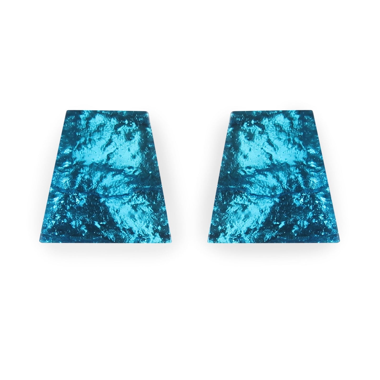 Turquoise Aztec Shiny Clip Earrings | The Jewellery Stop