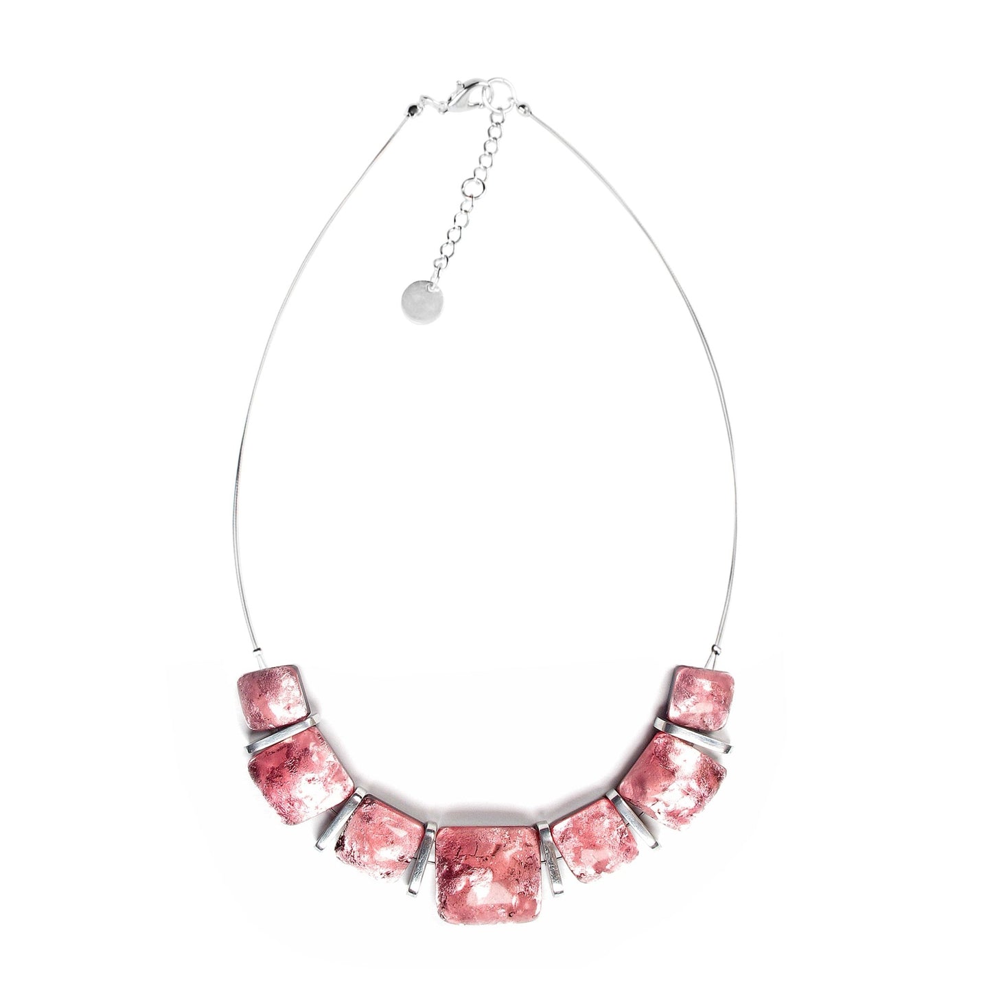 Rose Antique Square Shiny Necklace | The Jewellery Stop