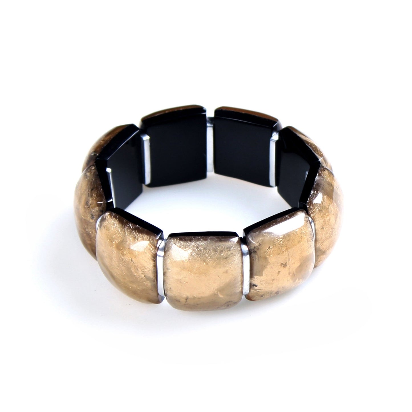 Gold Antique Square Shiny Bangle | The Jewellery Stop