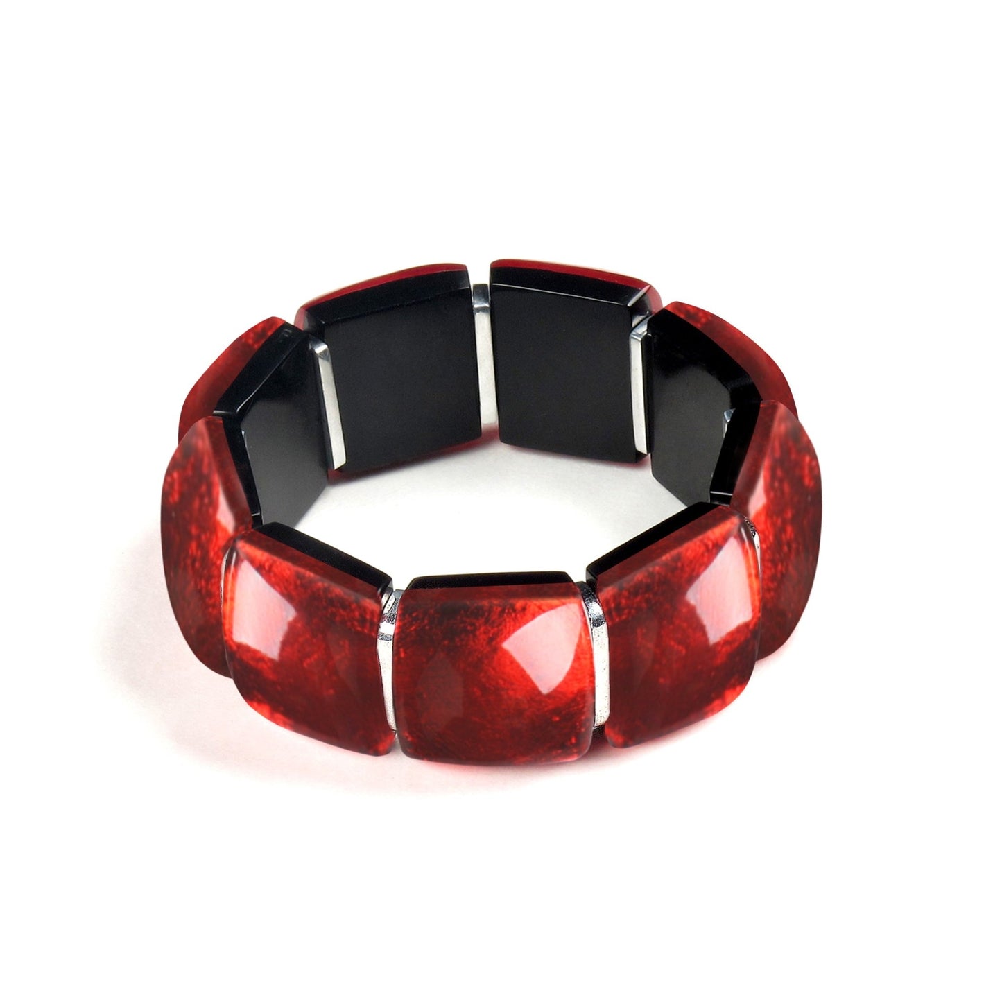 Scarlet Antique Square Shiny Bangle | The Jewellery Stop