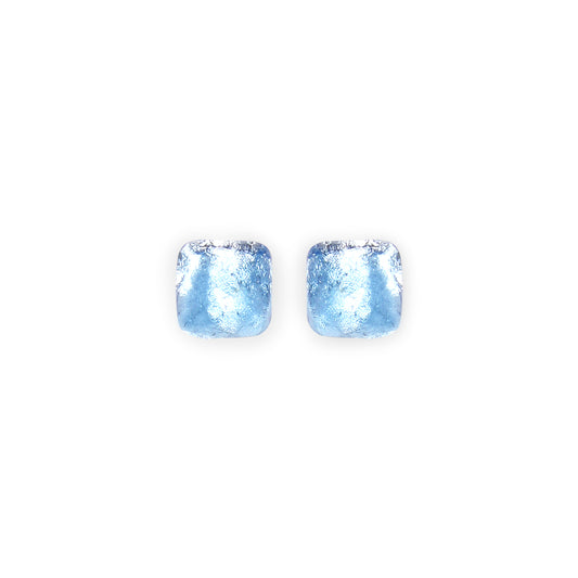 Sky Antique Square Shiny Small Stud Earrings