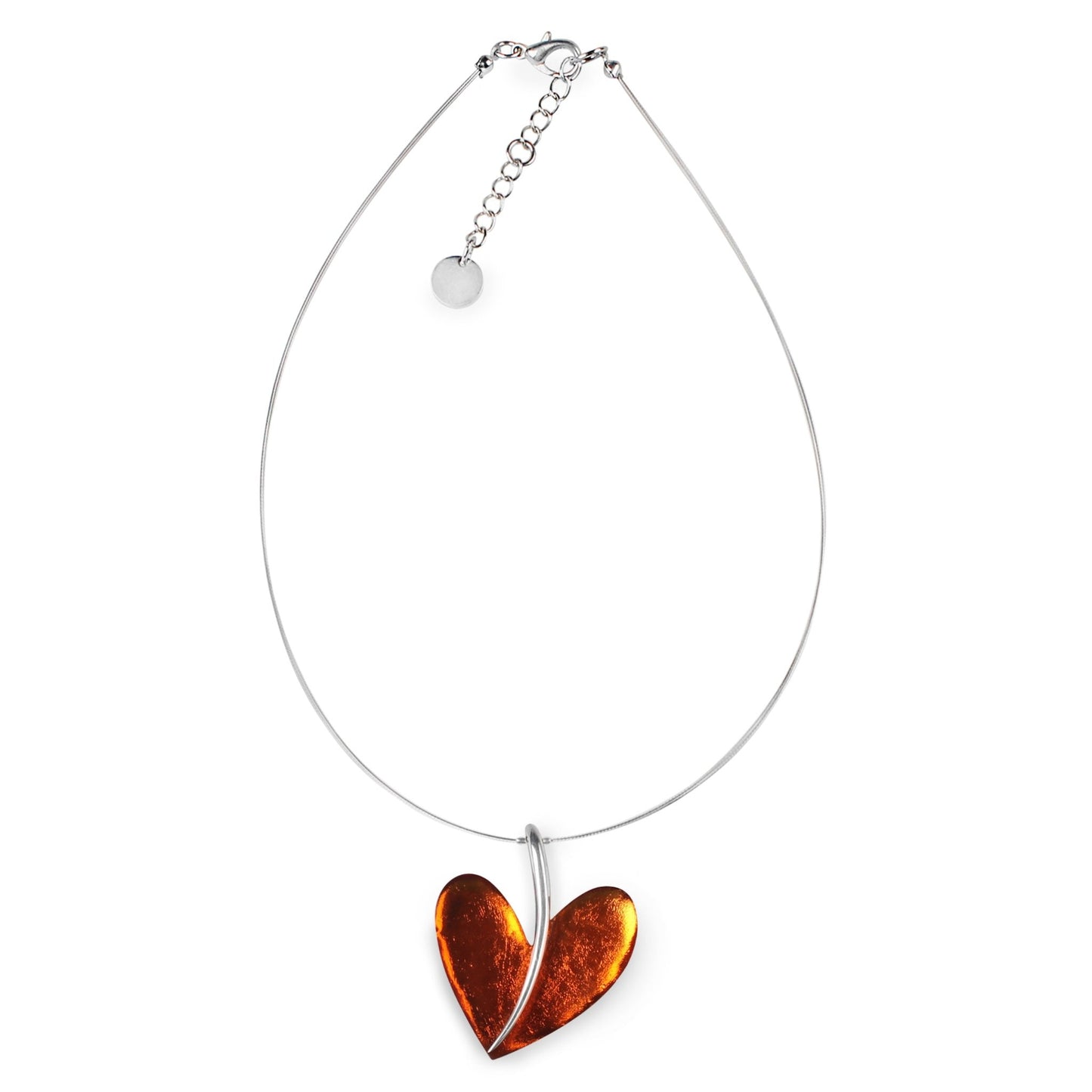 Fiesta Lollipop Heart Shiny Double Sided Pendant | The Jewellery Stop