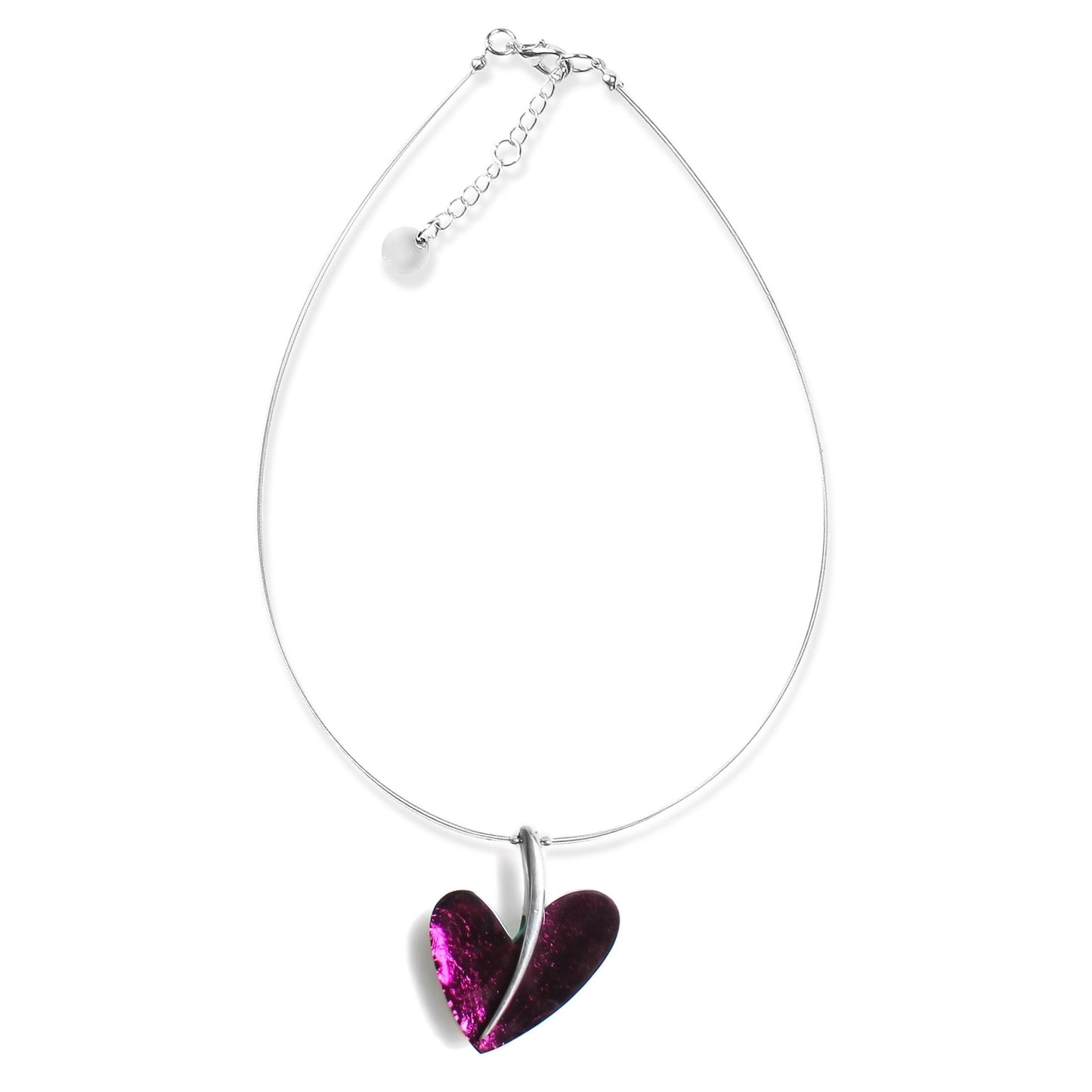 Peacock Lollipop Heart Shiny Double Sided Pendant | The Jewellery Stop