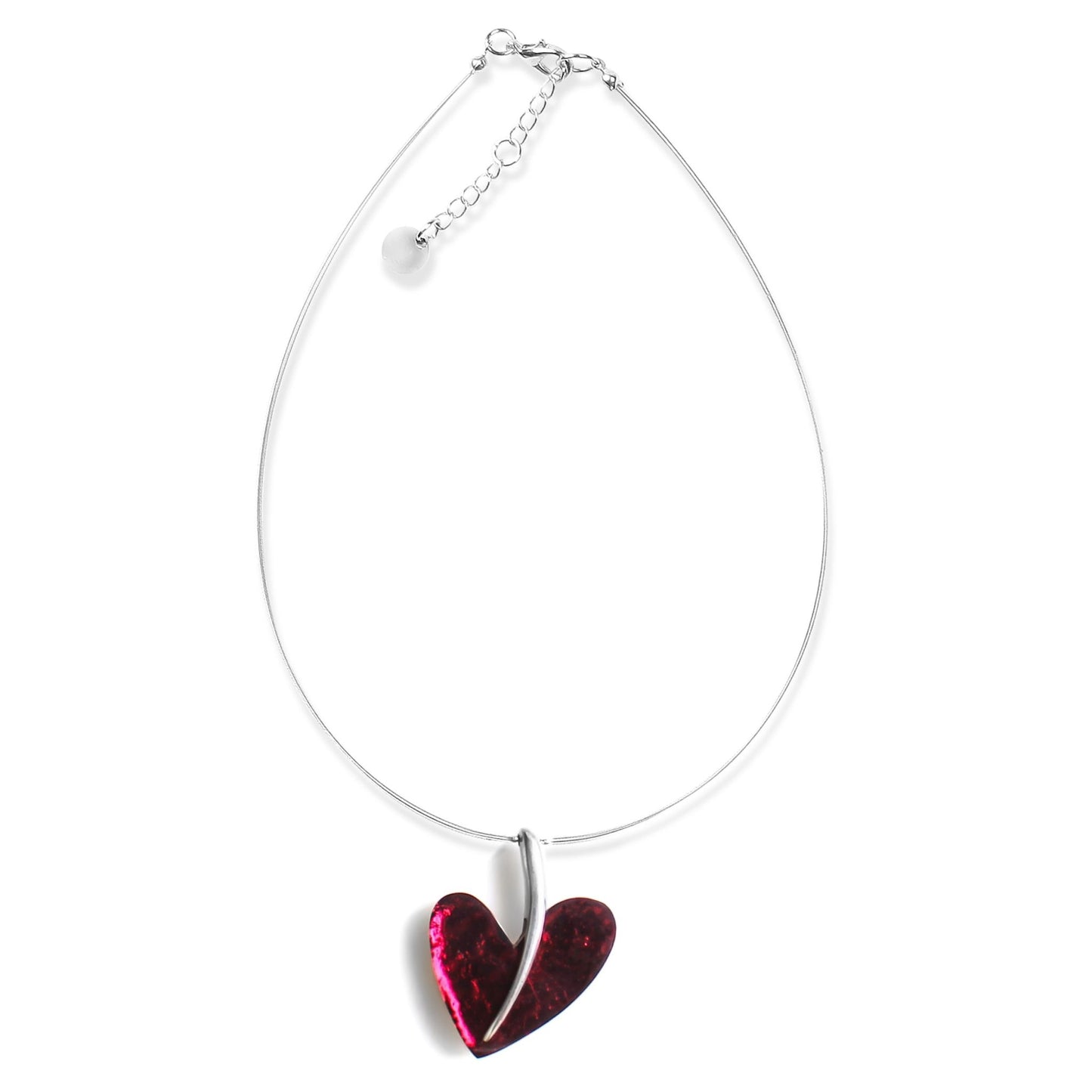 Pink Lollipop Heart Shiny Double Sided Pendant | The Jewellery Stop