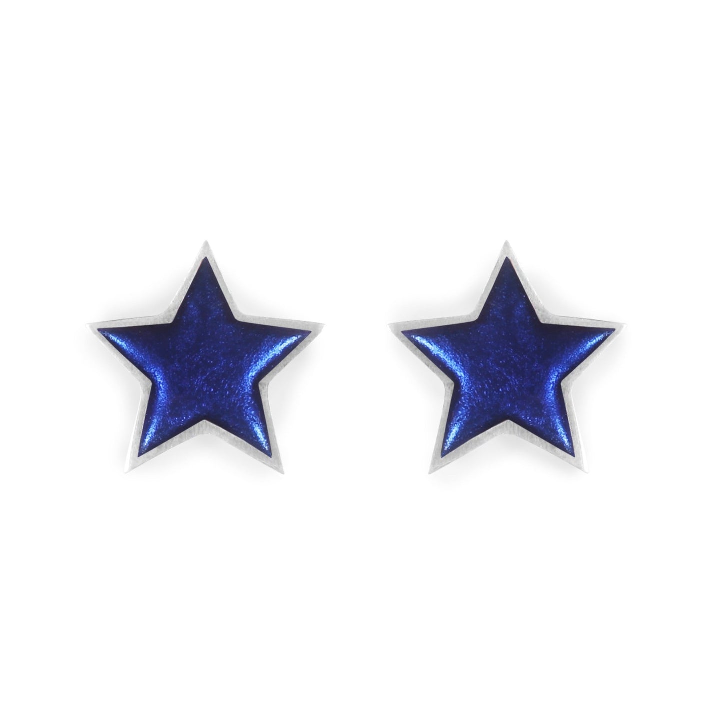 Everglade Pewter Star Shiny Stud Earrings | The Jewellery Stop