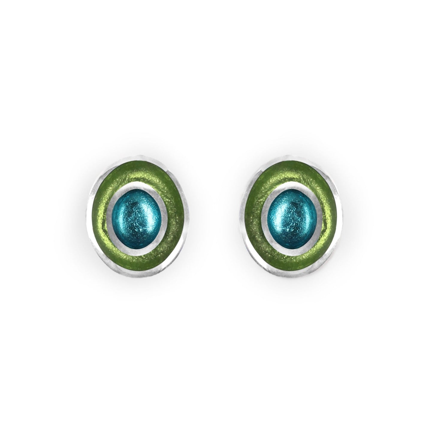 Orchard Apple Organic Circles Shiny Medium Stud Earrings | The Jewellery Stop