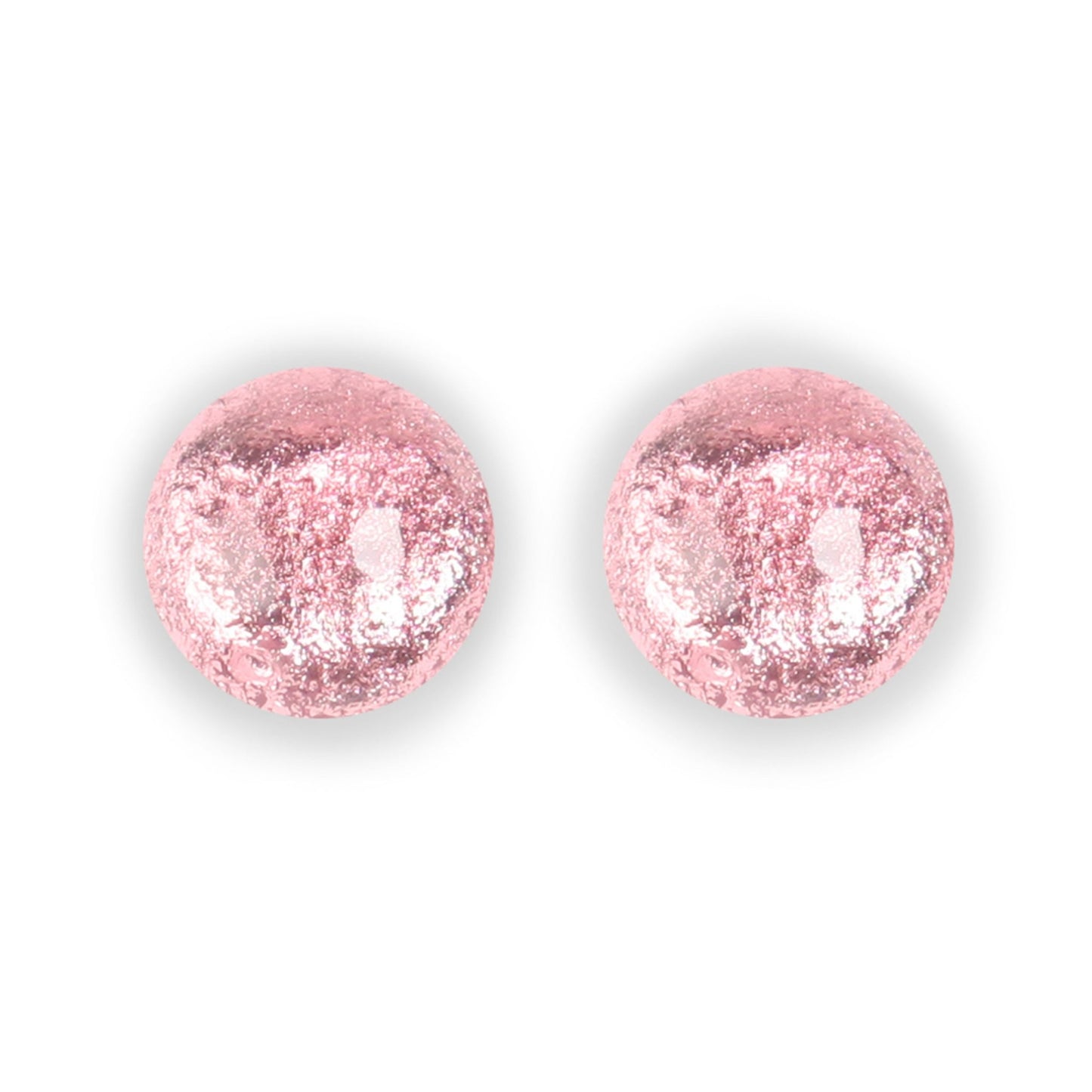 Blush Cabouchon Shiny Large Stud Earrings | The Jewellery Stop