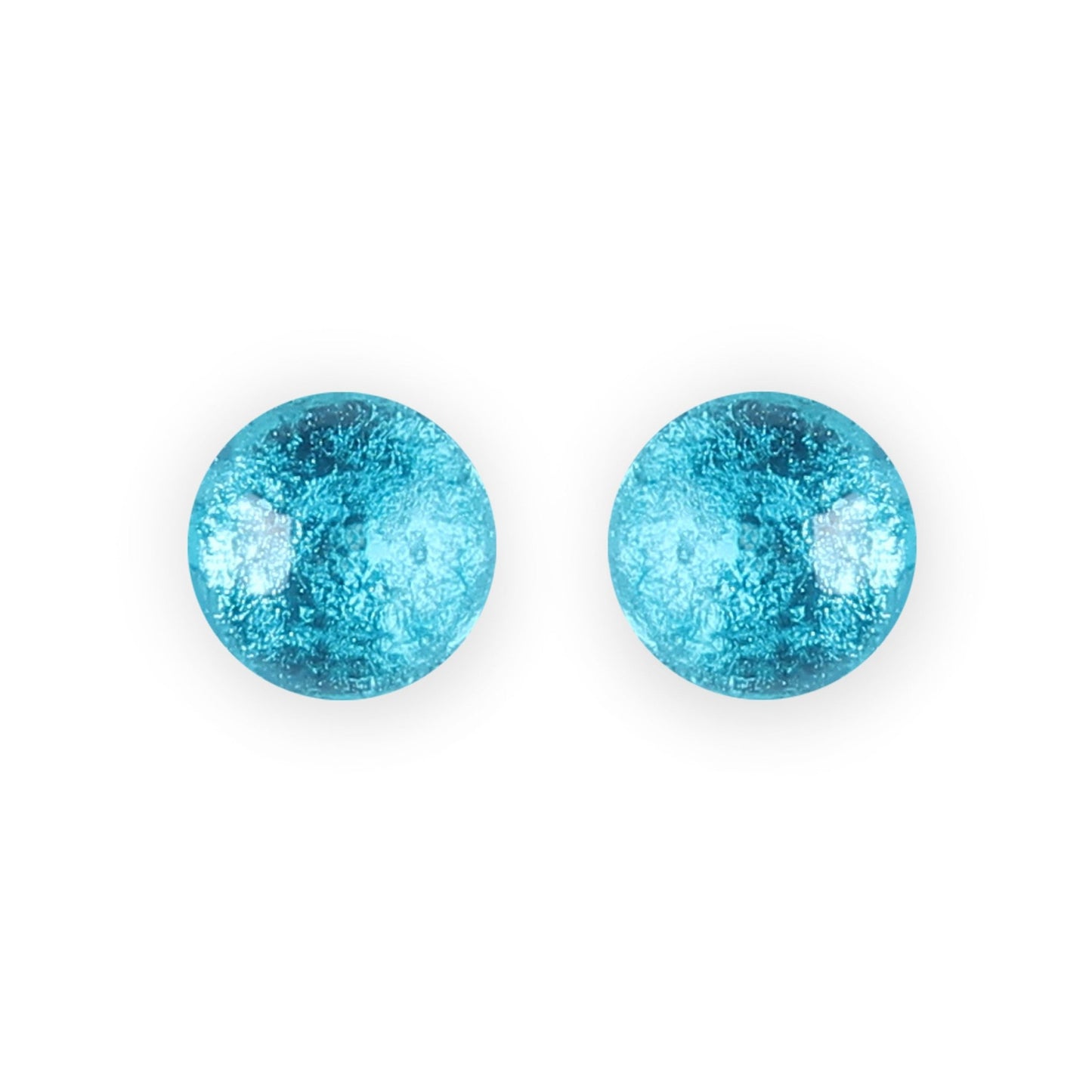 Turquoise Cabouchon Shiny Large Stud Earrings | The Jewellery Stop