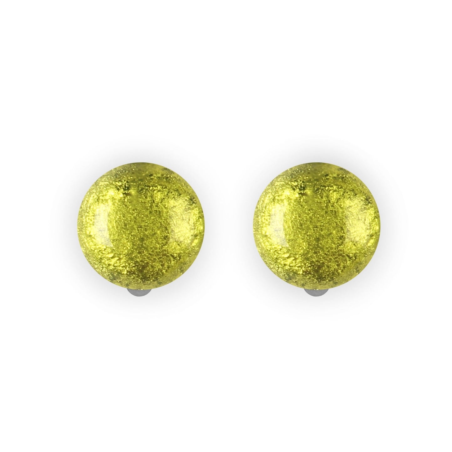 Citrus Cabouchon Shiny Clip Earrings | The Jewellery Stop