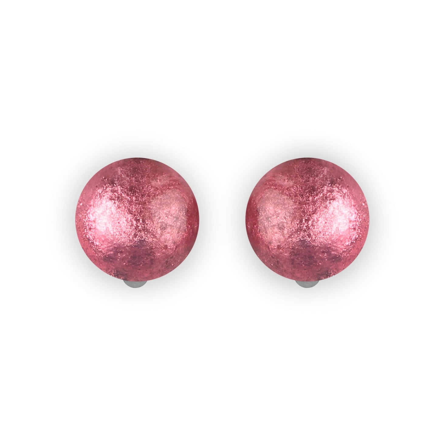 Coral Cabouchon Shiny Clip Earrings | The Jewellery Stop