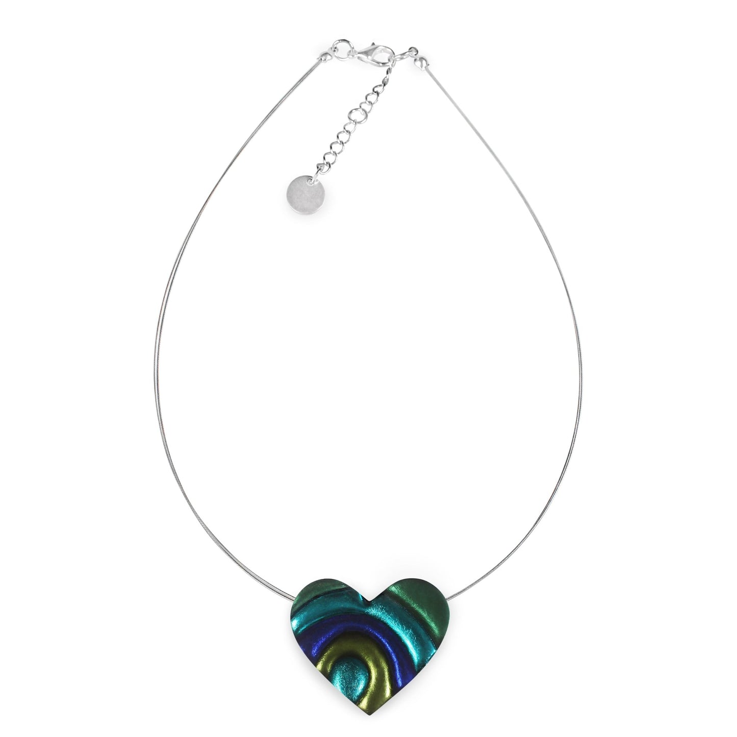 Everglade Heart Swirl Shiny Pendant | The Jewellery Stop
