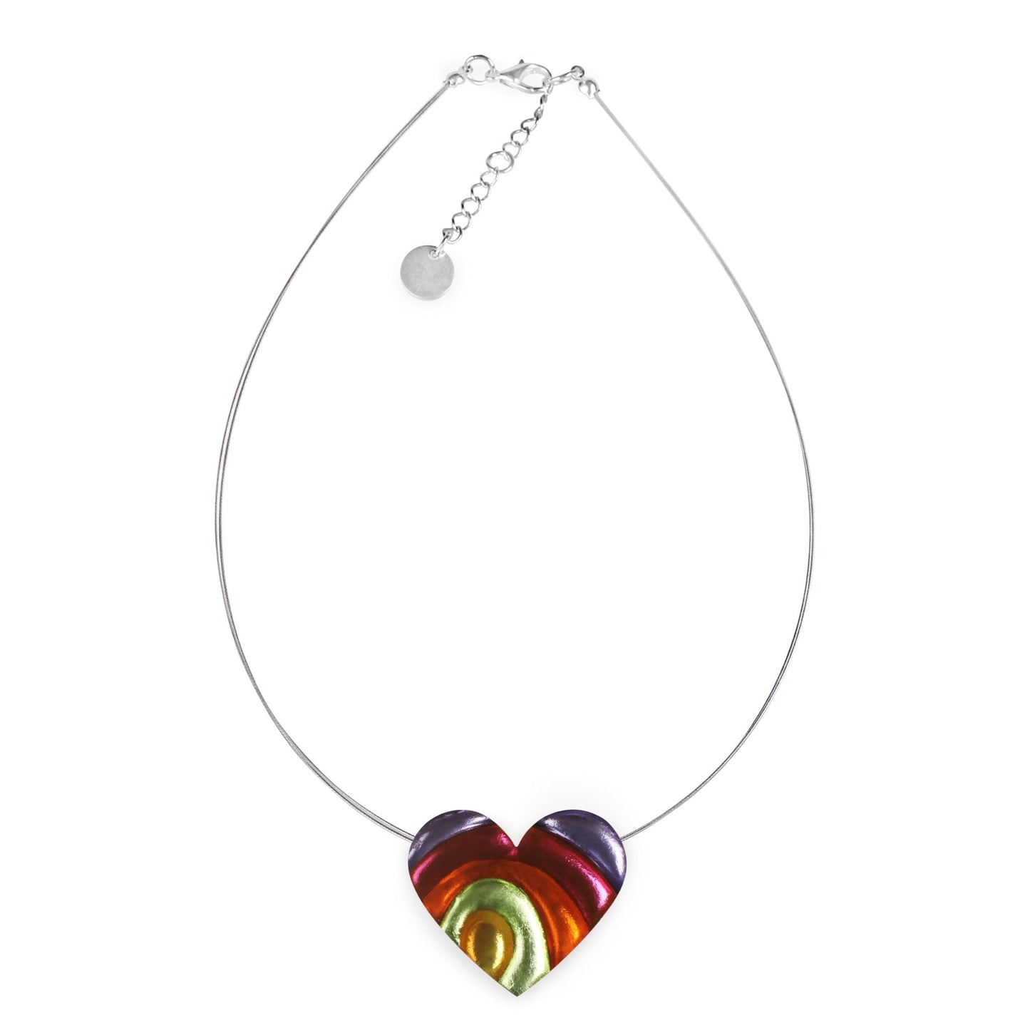 Sherbet Heart Swirl Shiny Pendant | The Jewellery Stop