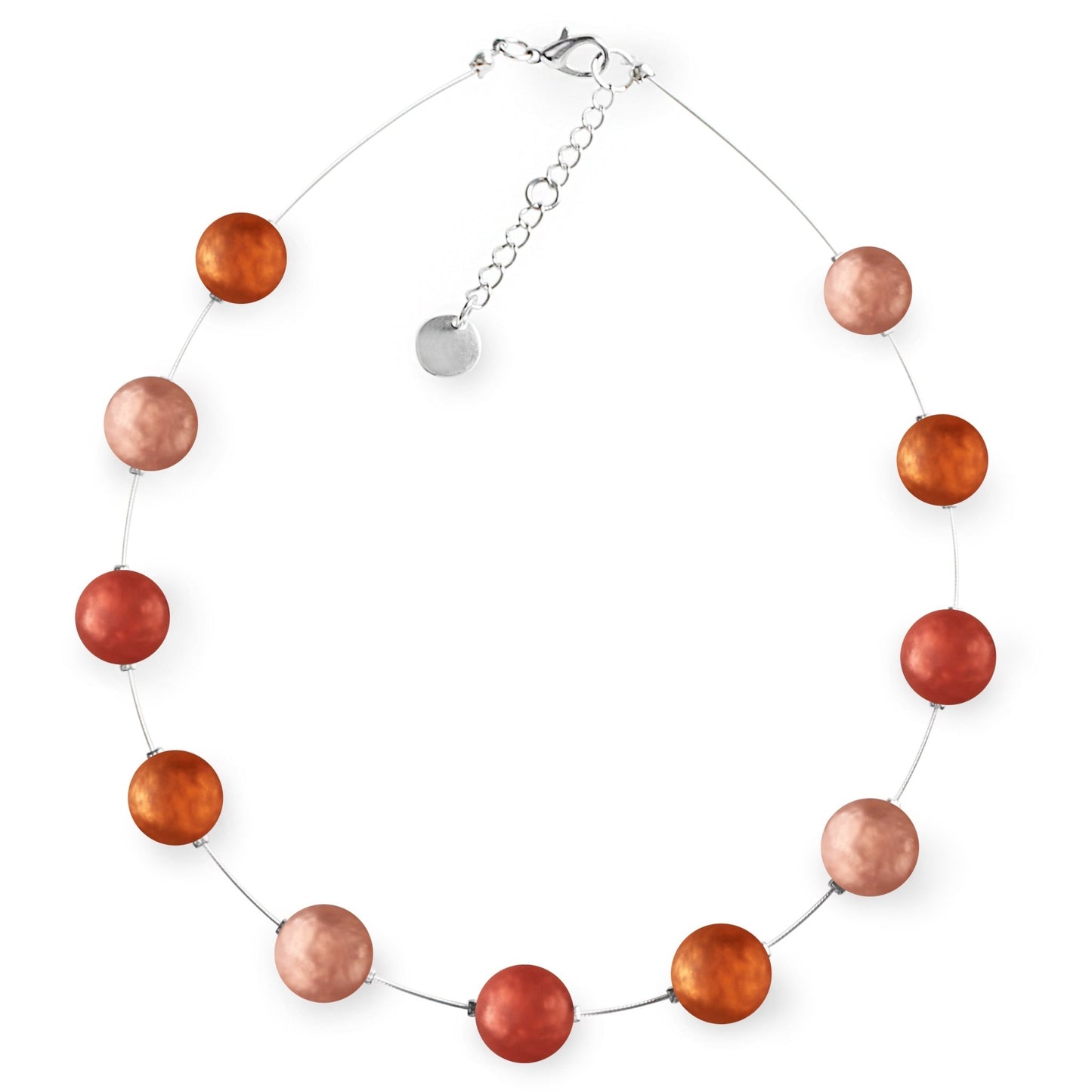 Peach Cabouchon Matte Necklace | The Jewellery Stop