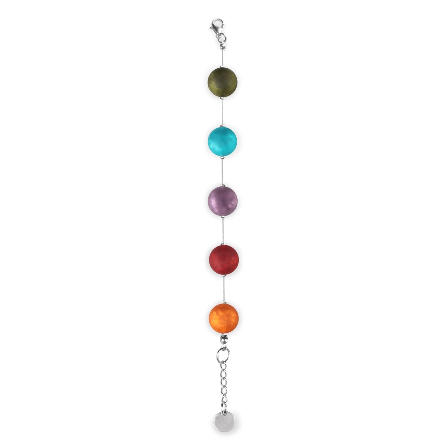 Rainbow Cabouchon Matte Bracelet | The Jewellery Stop