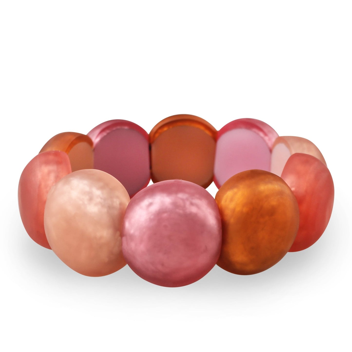 Coral Cabouchon Matte Bangle | The Jewellery Stop