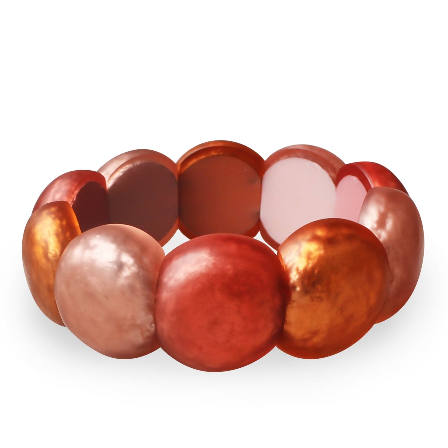 Peach Cabouchon Matte Bangle | The Jewellery Stop