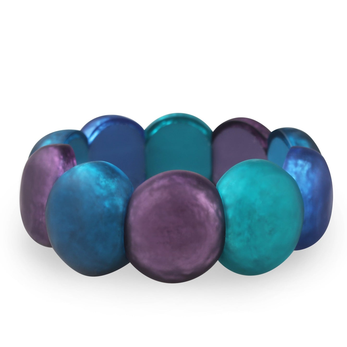 Peacock Cabouchon Matte Bangle | The Jewellery Stop