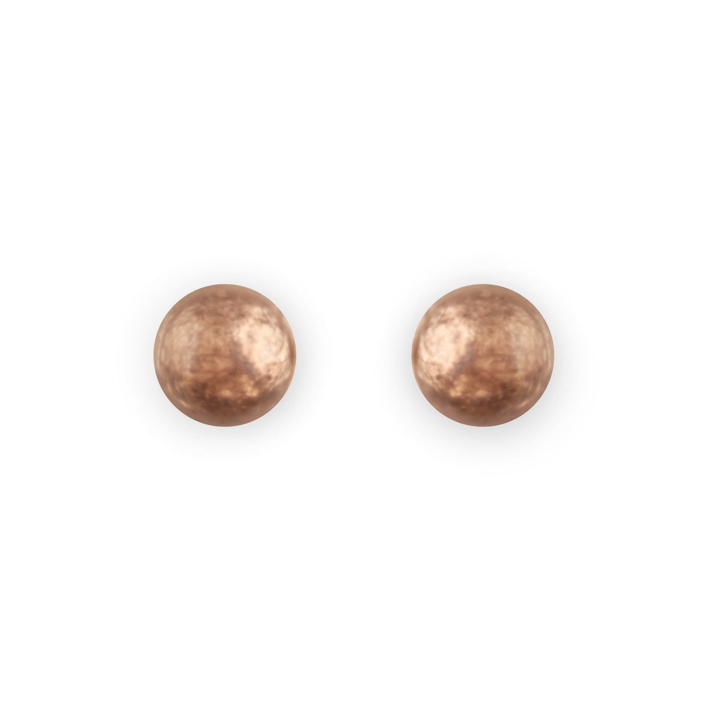 Nougat Cabouchon Matte Small Stud Earrings | The Jewellery Stop