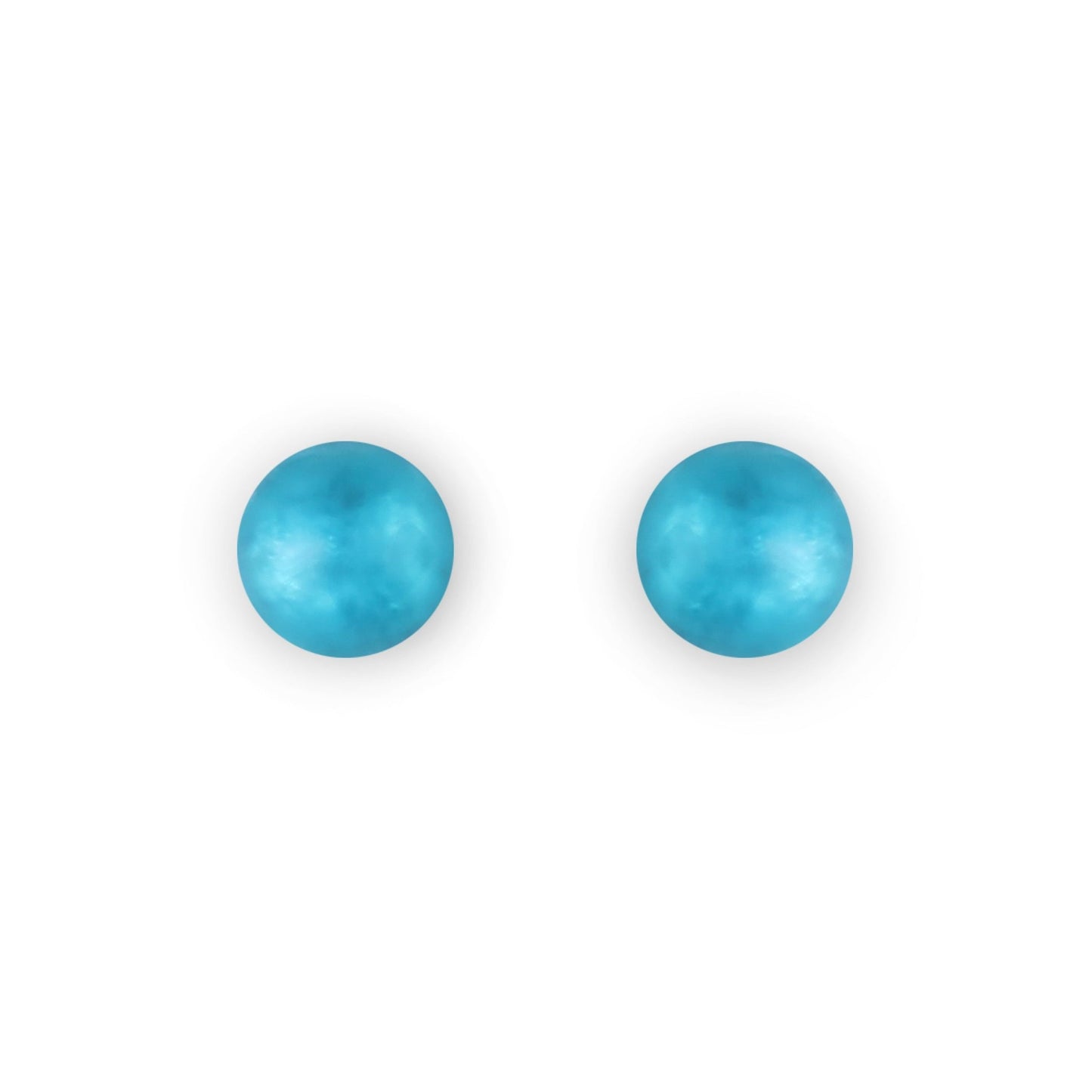 Turquoise Cabouchon Matte Small Stud Earrings | The Jewellery Stop