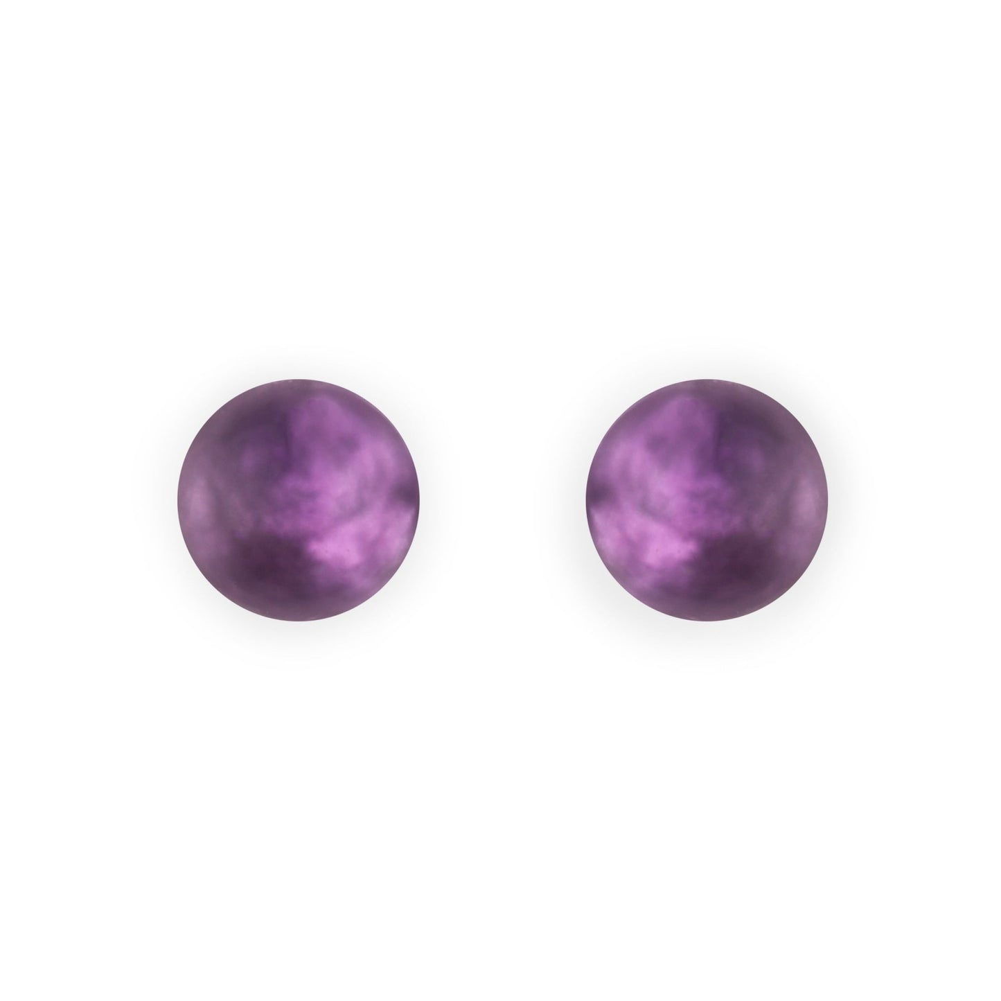 Peacock Cabouchon Matte Medium Stud Earrings | The Jewellery Stop