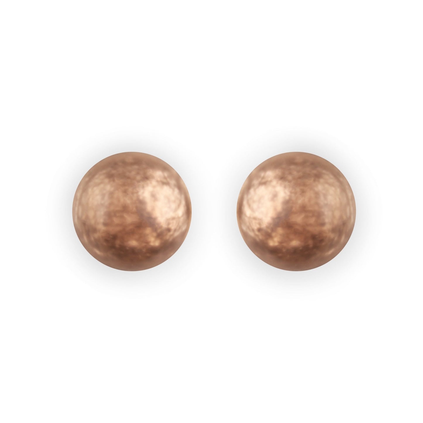Nougat Cabouchon Matte Large Stud Earrings | The Jewellery Stop