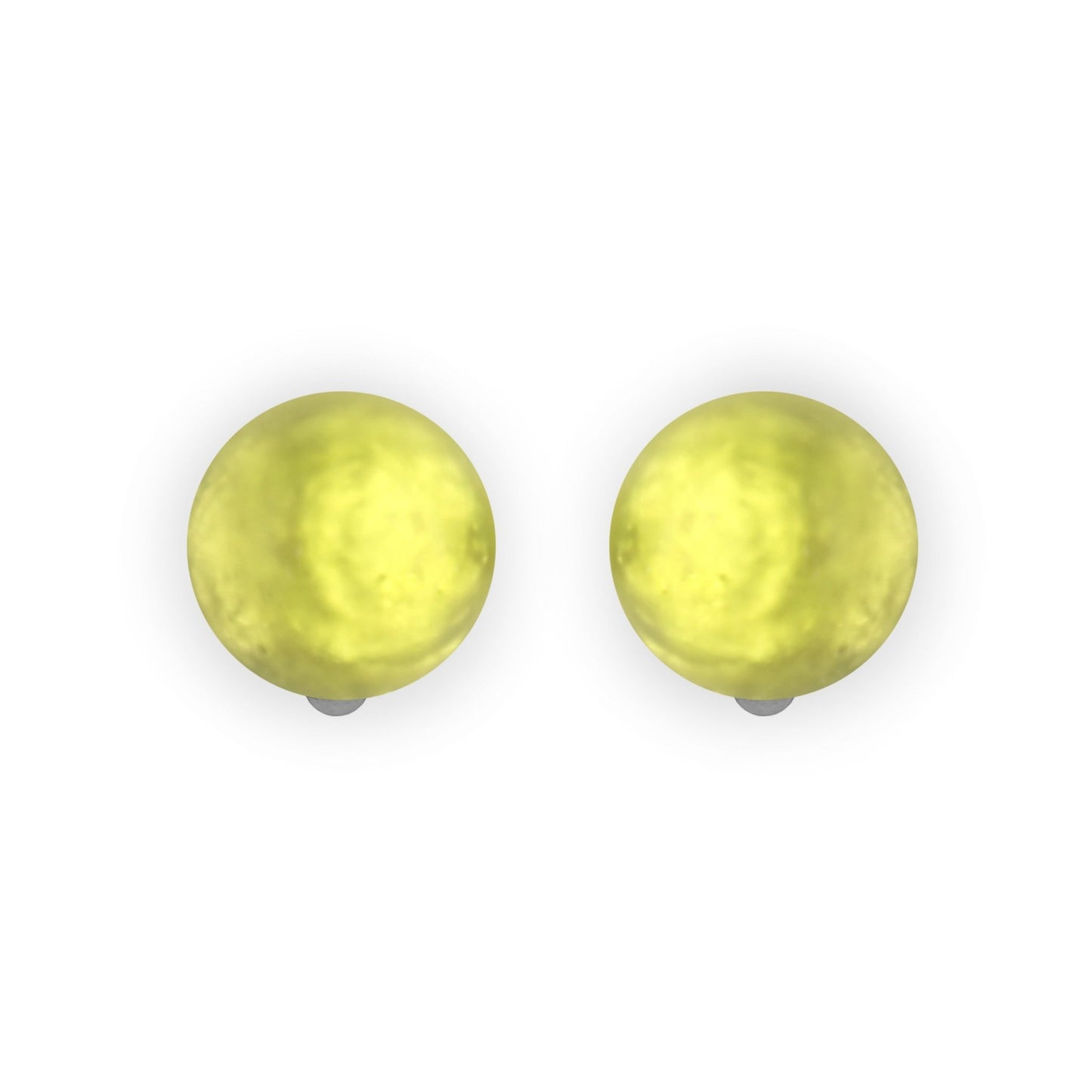 Citrus Cabouchon Matte Clip Earrings | The Jewellery Stop