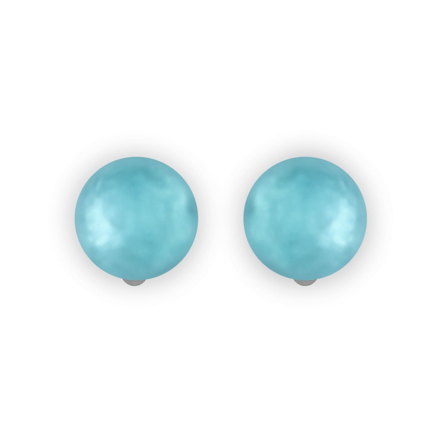 Fjord Cabouchon Matte Clip Earrings | The Jewellery Stop