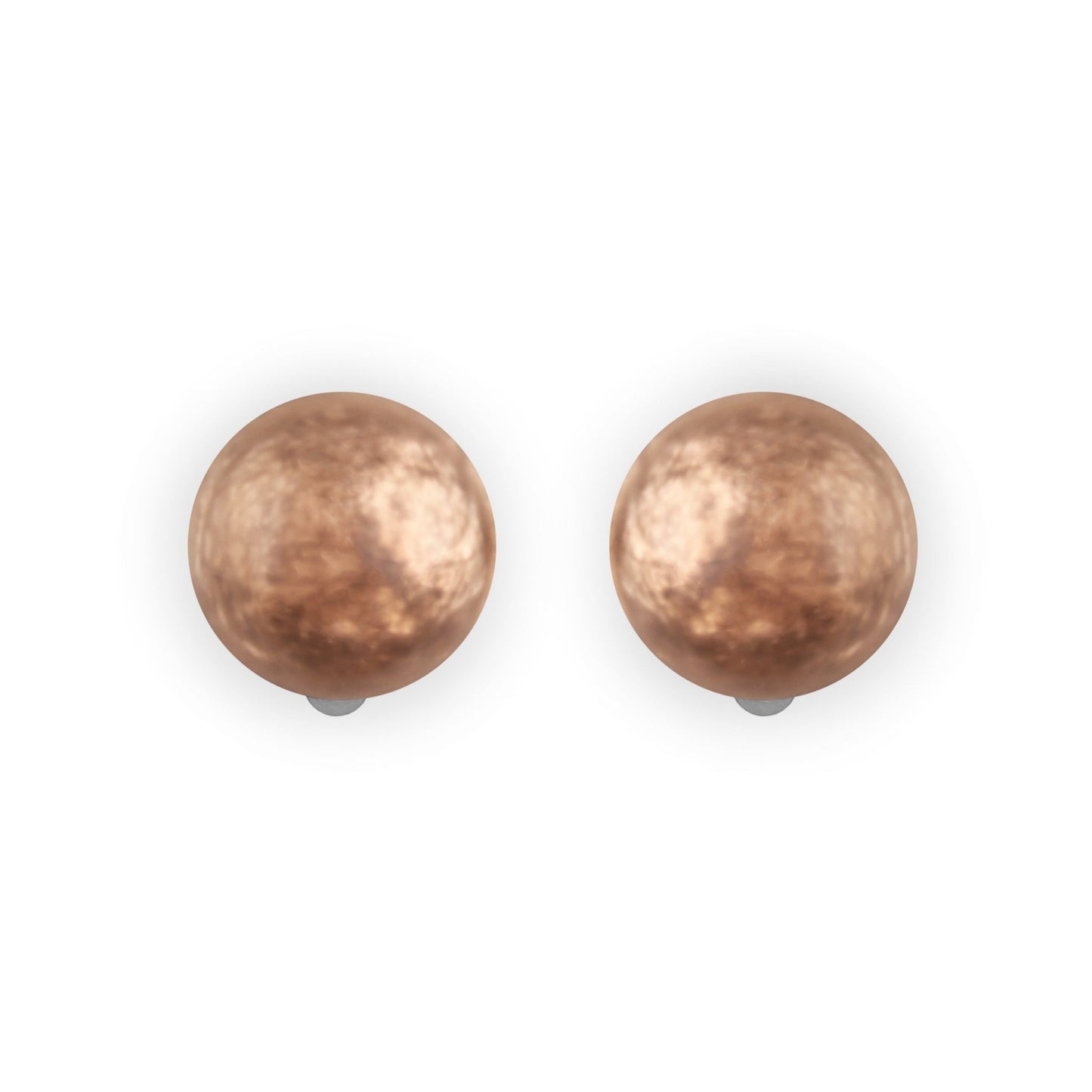 Nougat Cabouchon Matte Clip Earrings | The Jewellery Stop
