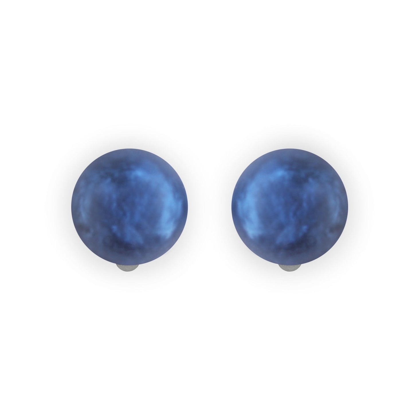 Pacific Cabouchon Matte Clip Earrings | The Jewellery Stop