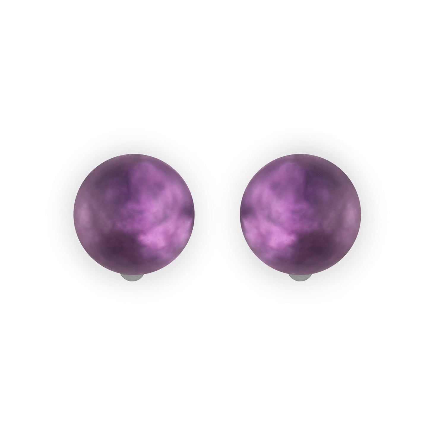 Peacock Cabouchon Matte Clip Earrings | The Jewellery Stop