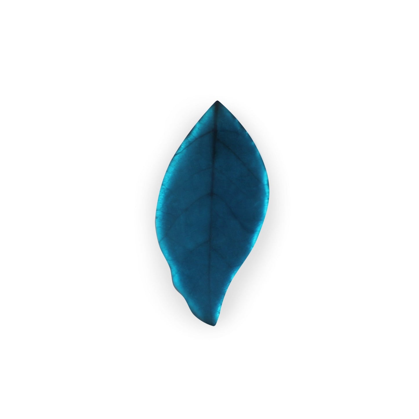 Turquoise Skeletal Leaf Matte Brooch | The Jewellery Stop