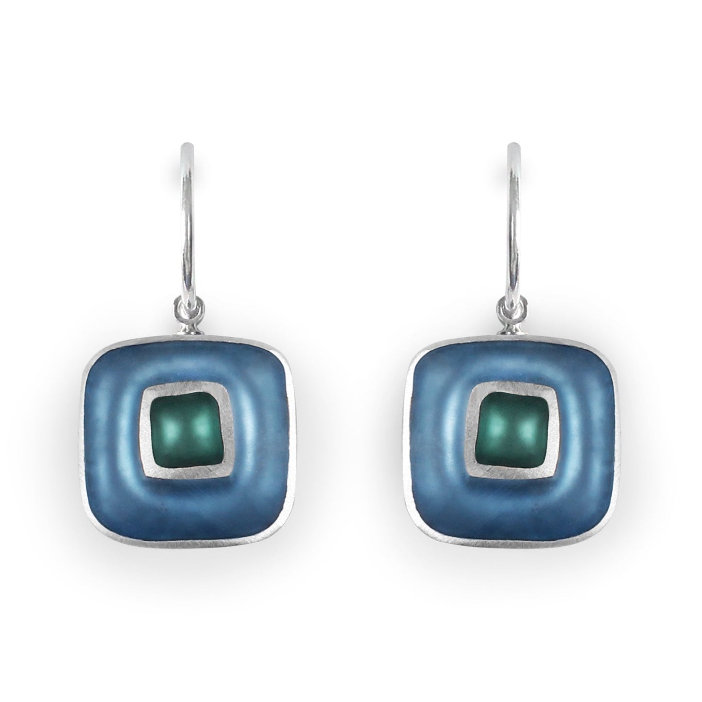 Fjord Retro Squares Matte Creole Earrings | The Jewellery Stop