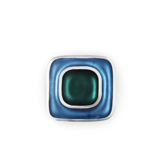 Fjord Retro Squares Matte Brooch | The Jewellery Stop