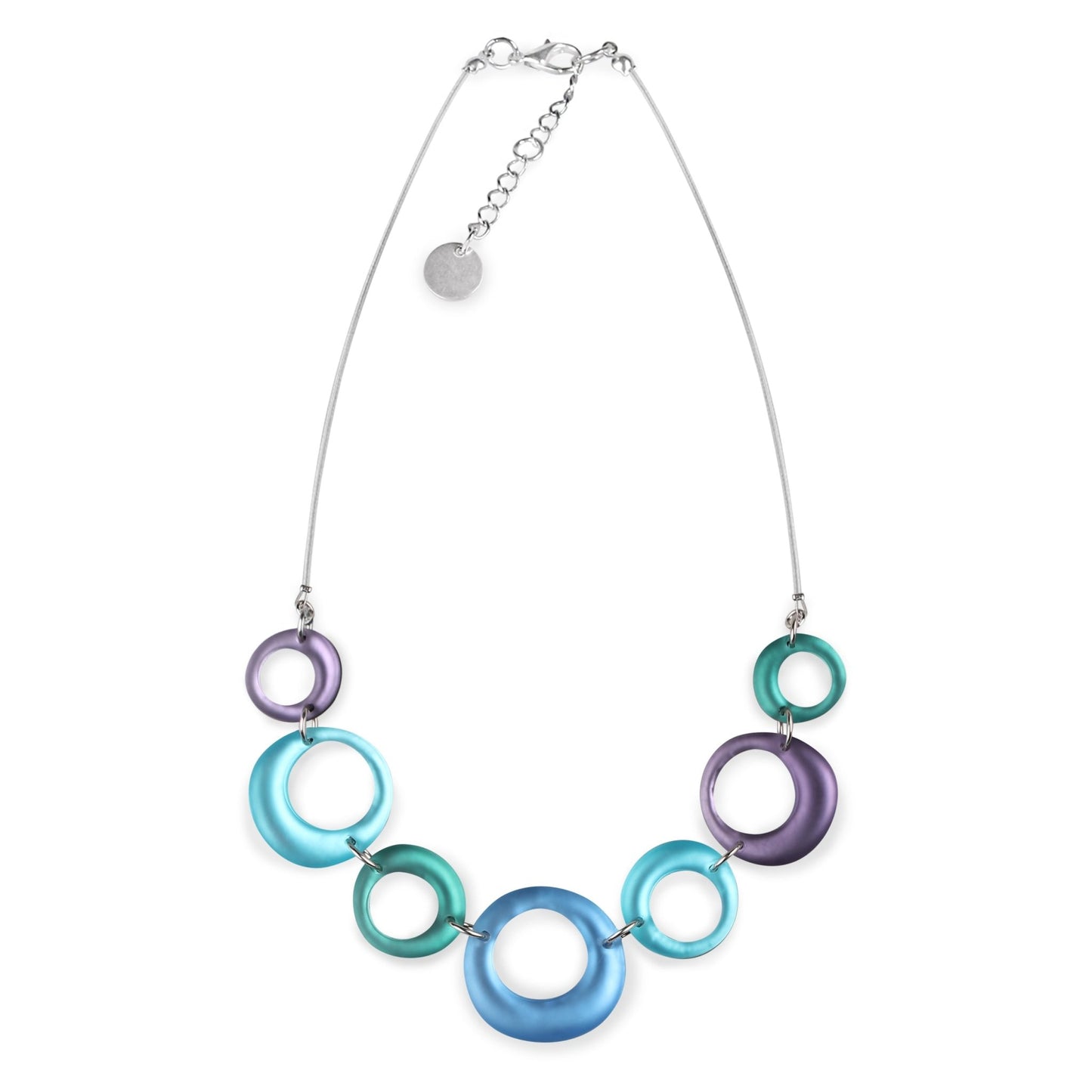 Fjord Hollow Circles Large Matte Necklace | The Jewellery Stop