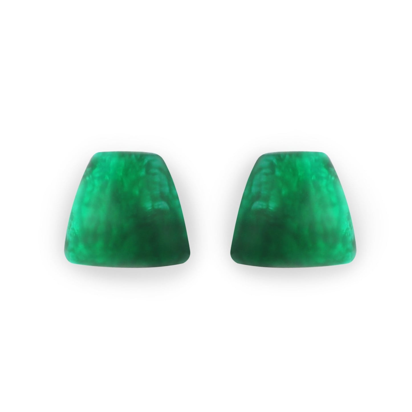 Emerald Cleopatra Matte Stud Earrings | The Jewellery Stop