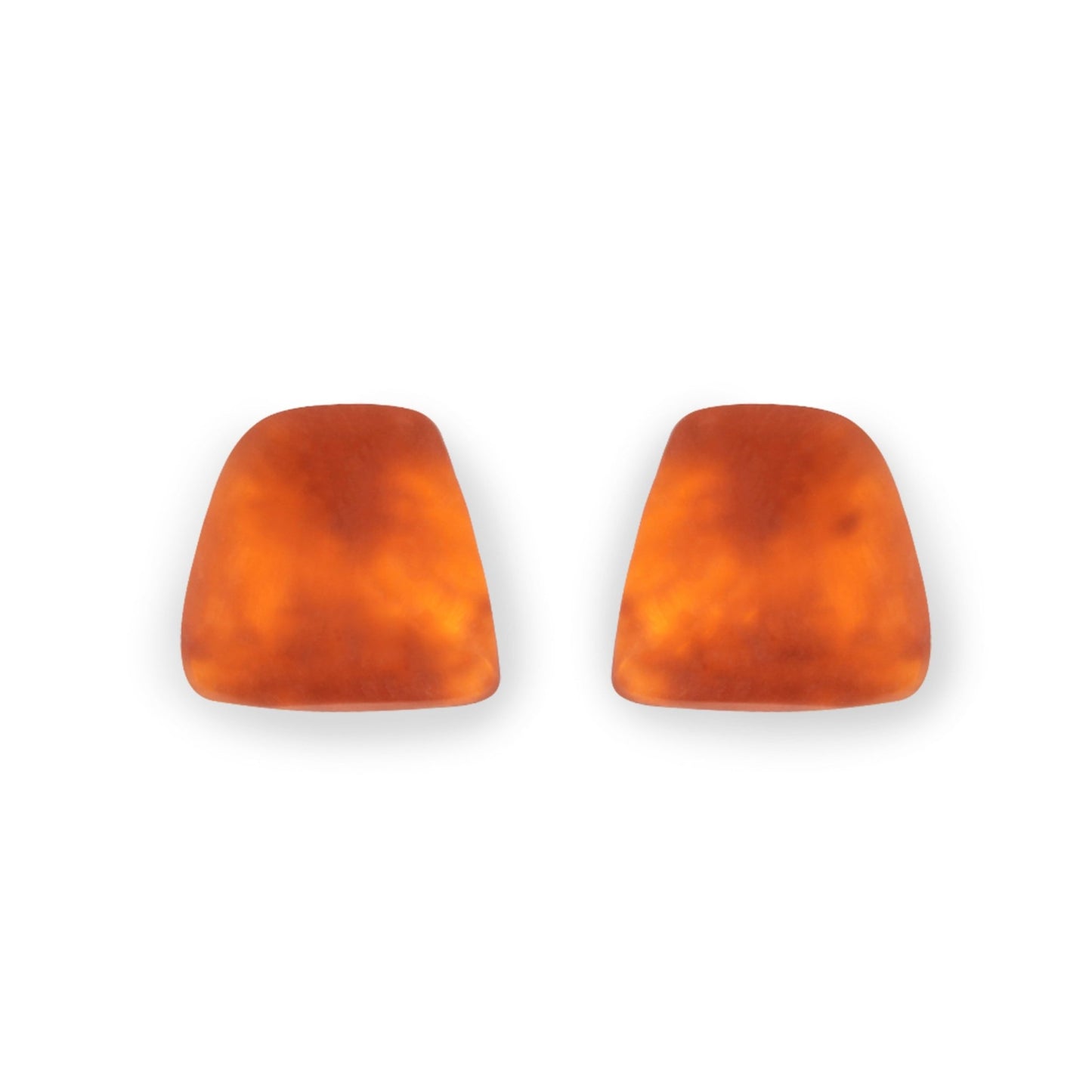 Orange Cleopatra Matte Stud Earrings | The Jewellery Stop