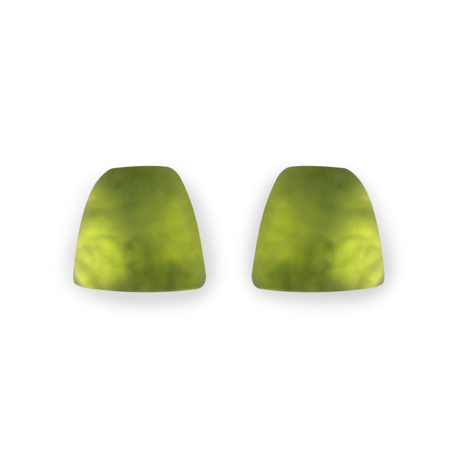 Peridot Cleopatra Matte Stud Earrings | The Jewellery Stop